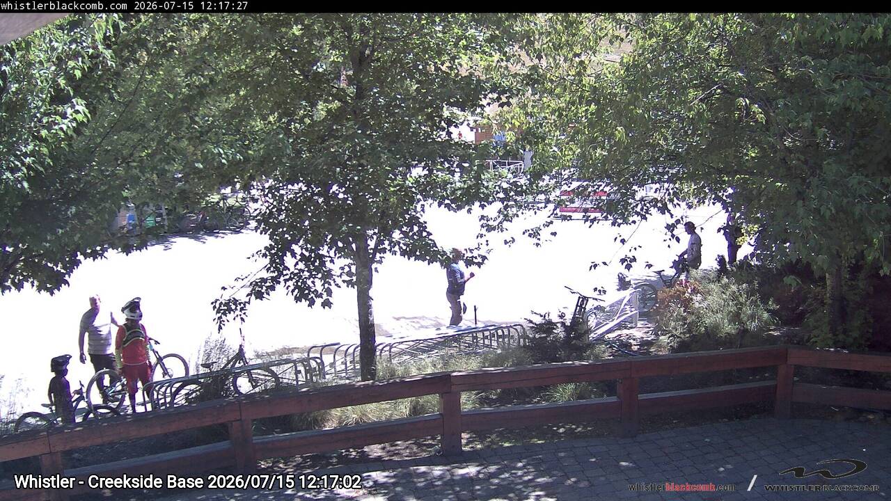 Webcam frame from Whistler - Creekside Base at 2026/07/15 12:00