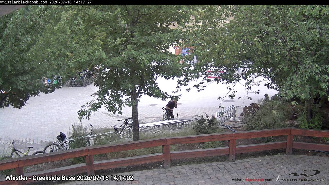 Webcam frame from Whistler - Creekside Base on 2026/07/16