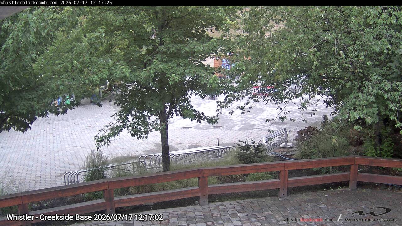 Webcam frame from Whistler - Creekside Base at 2026/07/17 12:00