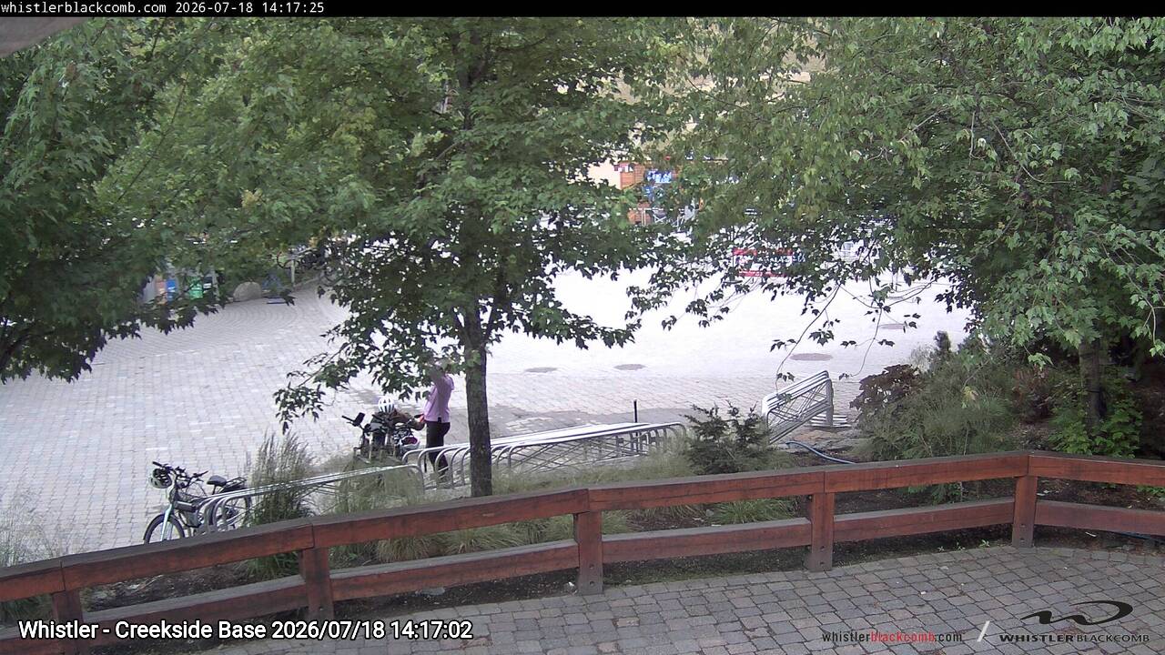 Webcam frame from Whistler - Creekside Base on 2026/07/18