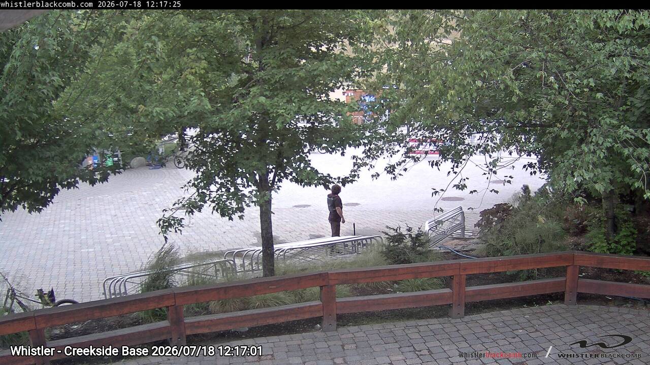 Webcam frame from Whistler - Creekside Base at 2026/07/18 12:00
