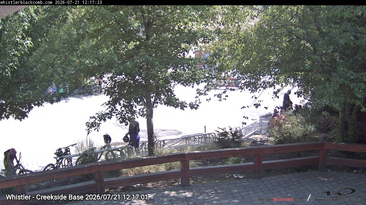 Webcam frame from Whistler - Creekside Base at 2026/07/21 12:00