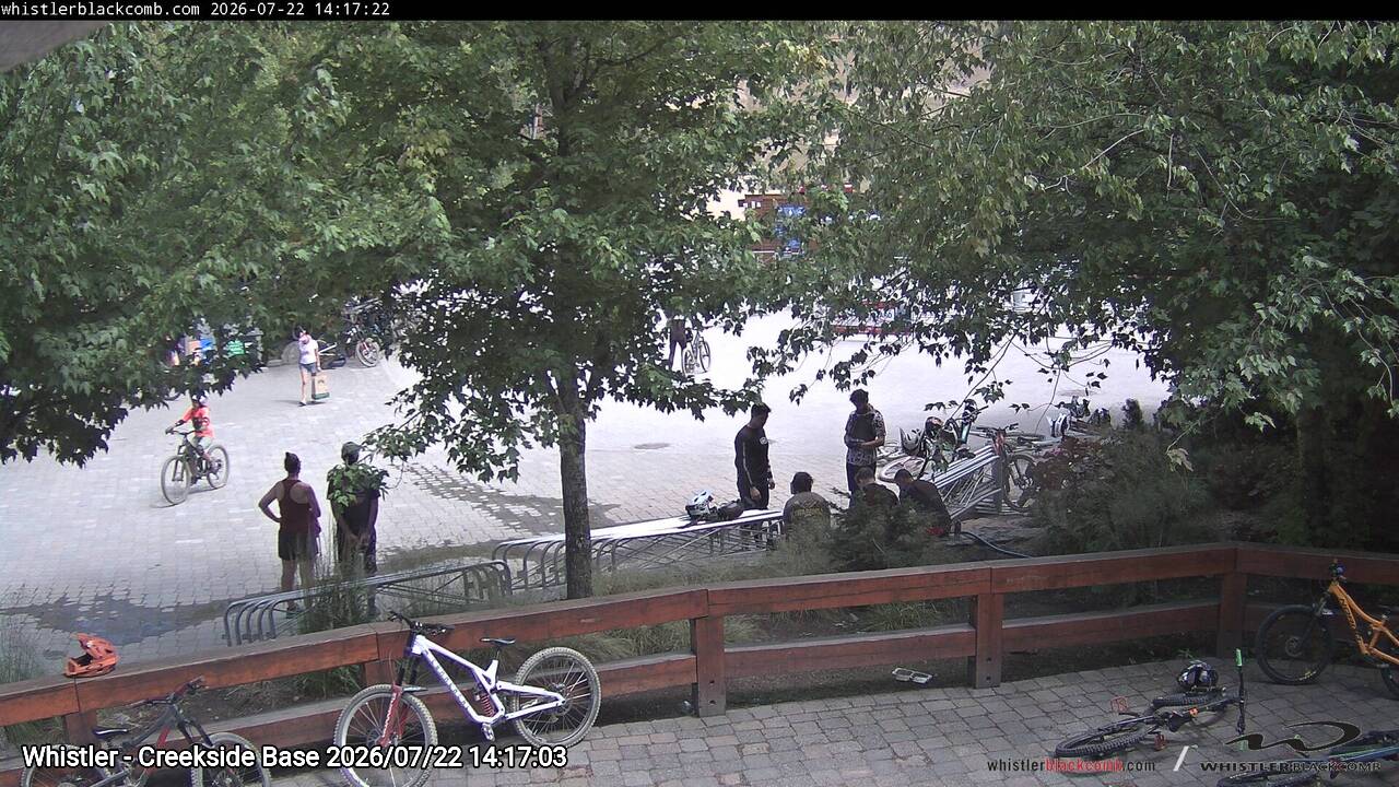Webcam frame from Whistler - Creekside Base on 2026/07/22