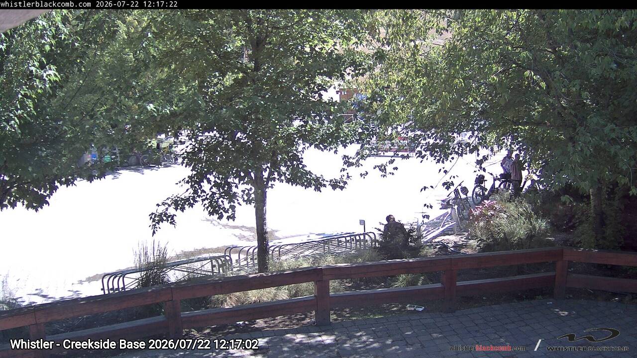 Webcam frame from Whistler - Creekside Base at 2026/07/22 12:00