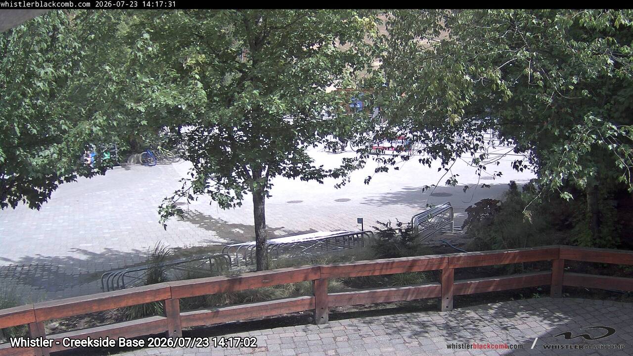 Webcam frame from Whistler - Creekside Base on 2026/07/23