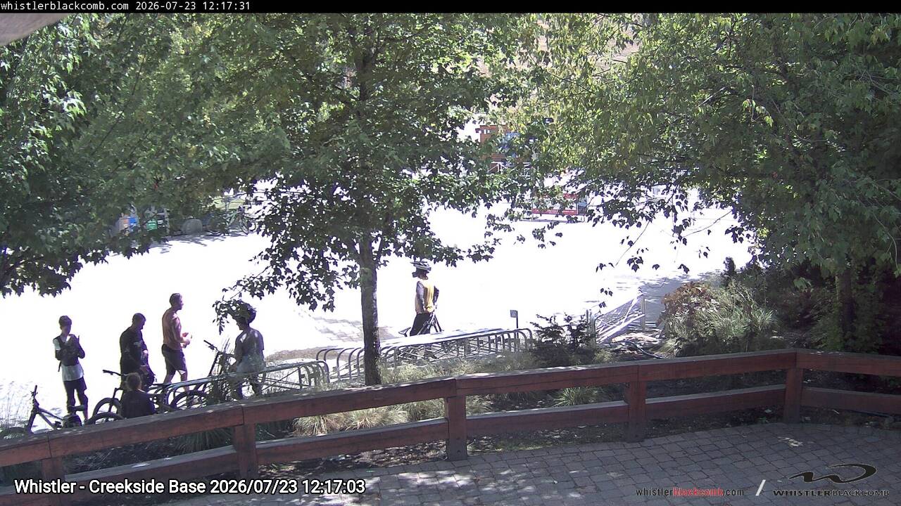 Webcam frame from Whistler - Creekside Base at 2026/07/23 12:00