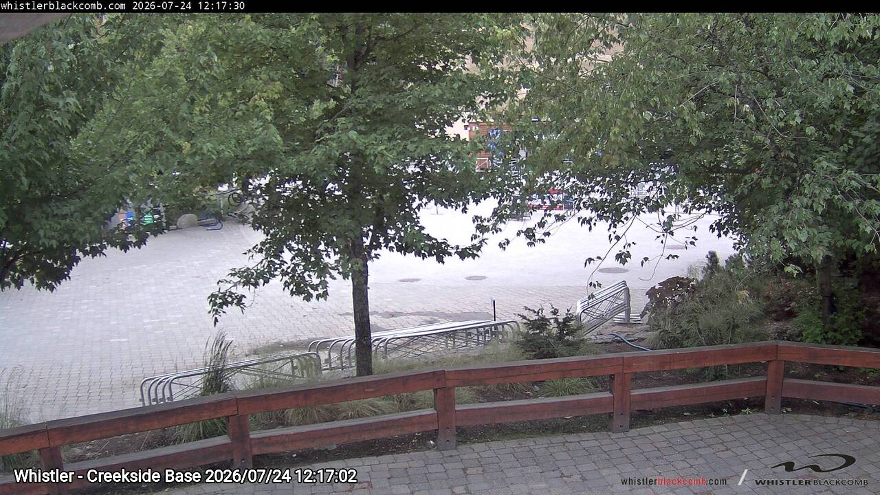 Webcam frame from Whistler - Creekside Base at 2026/07/24 12:00