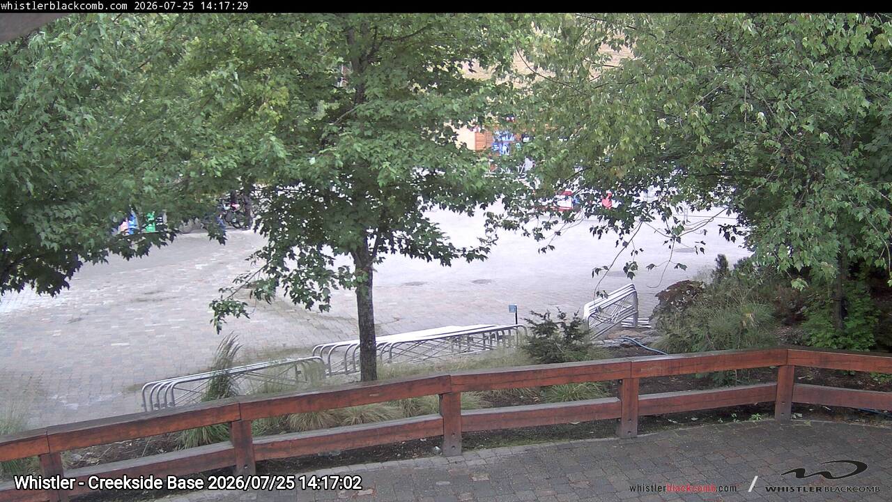 Webcam frame from Whistler - Creekside Base on 2026/07/25