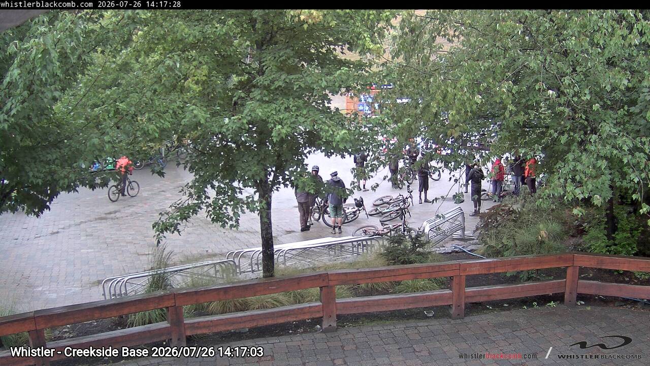 Webcam frame from Whistler - Creekside Base on 2026/07/26