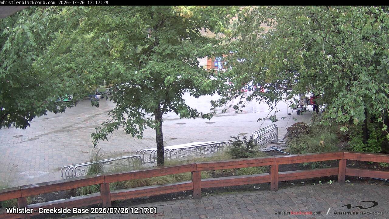Webcam frame from Whistler - Creekside Base at 2026/07/26 12:00