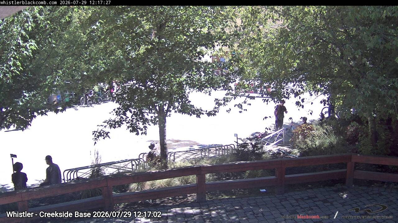 Webcam frame from Whistler - Creekside Base at 2026/07/29 12:00