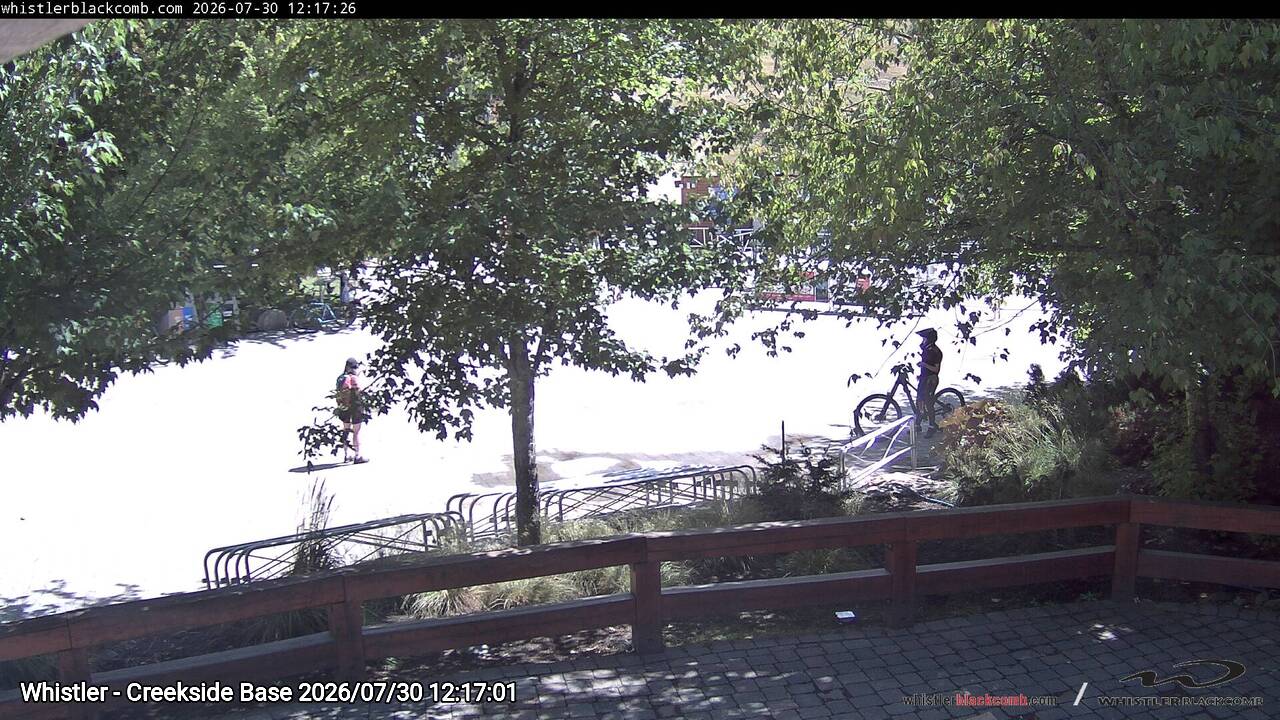 Webcam frame from Whistler - Creekside Base at 2026/07/30 12:00