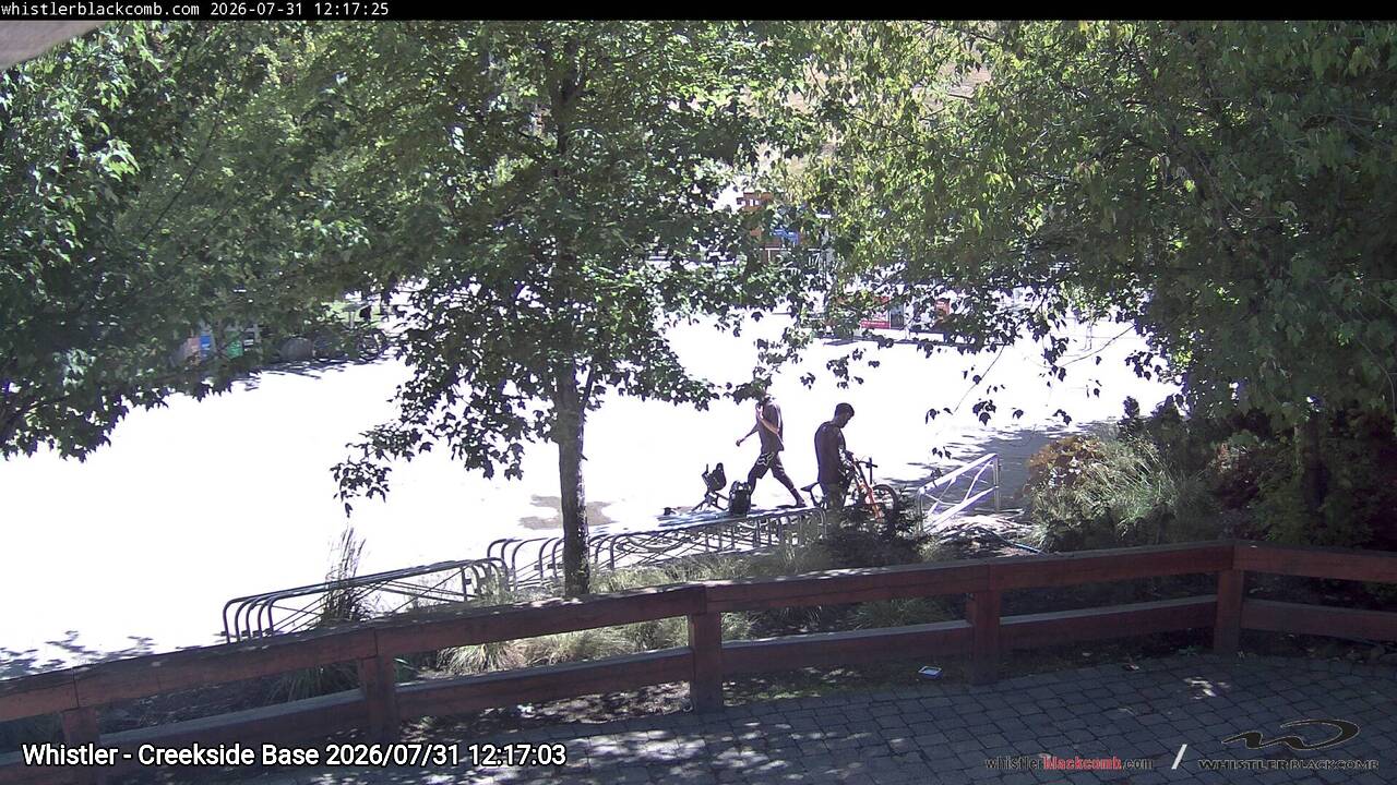 Webcam frame from Whistler - Creekside Base at 2026/07/31 12:00