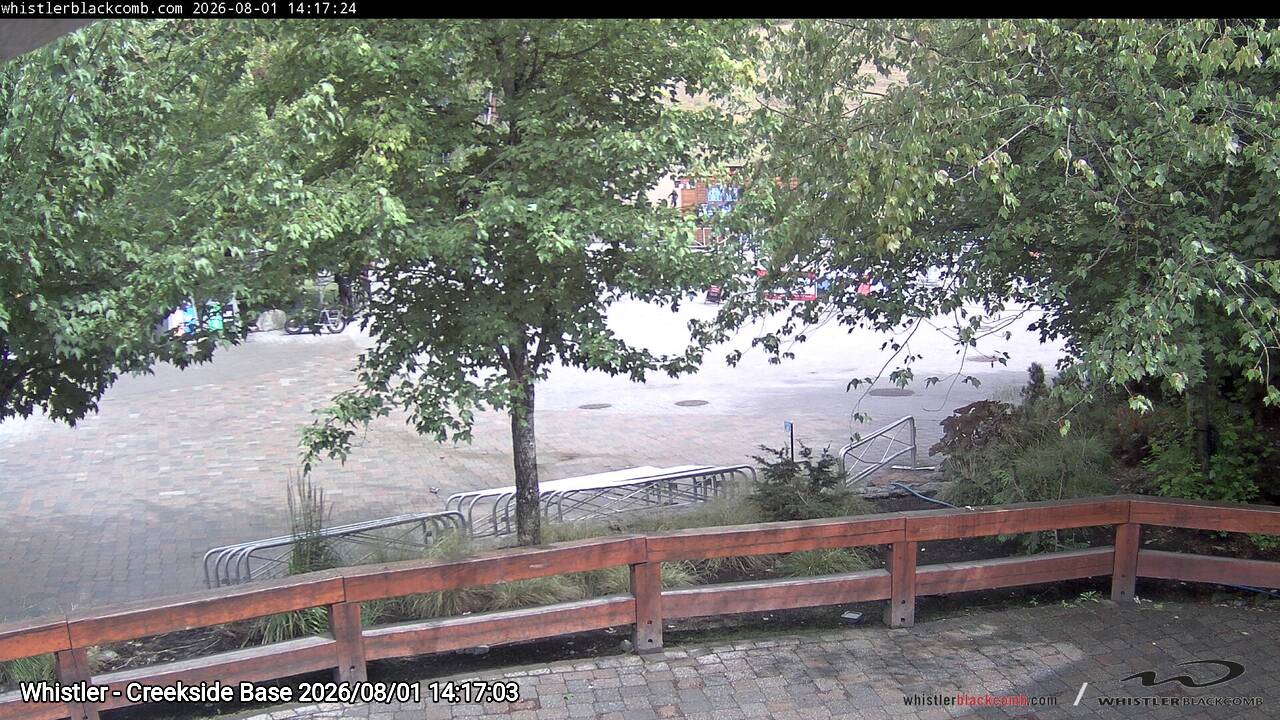 Webcam frame from Whistler - Creekside Base on 2026/08/01