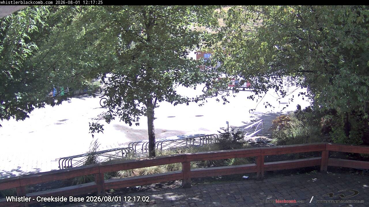 Webcam frame from Whistler - Creekside Base at 2026/08/01 12:00