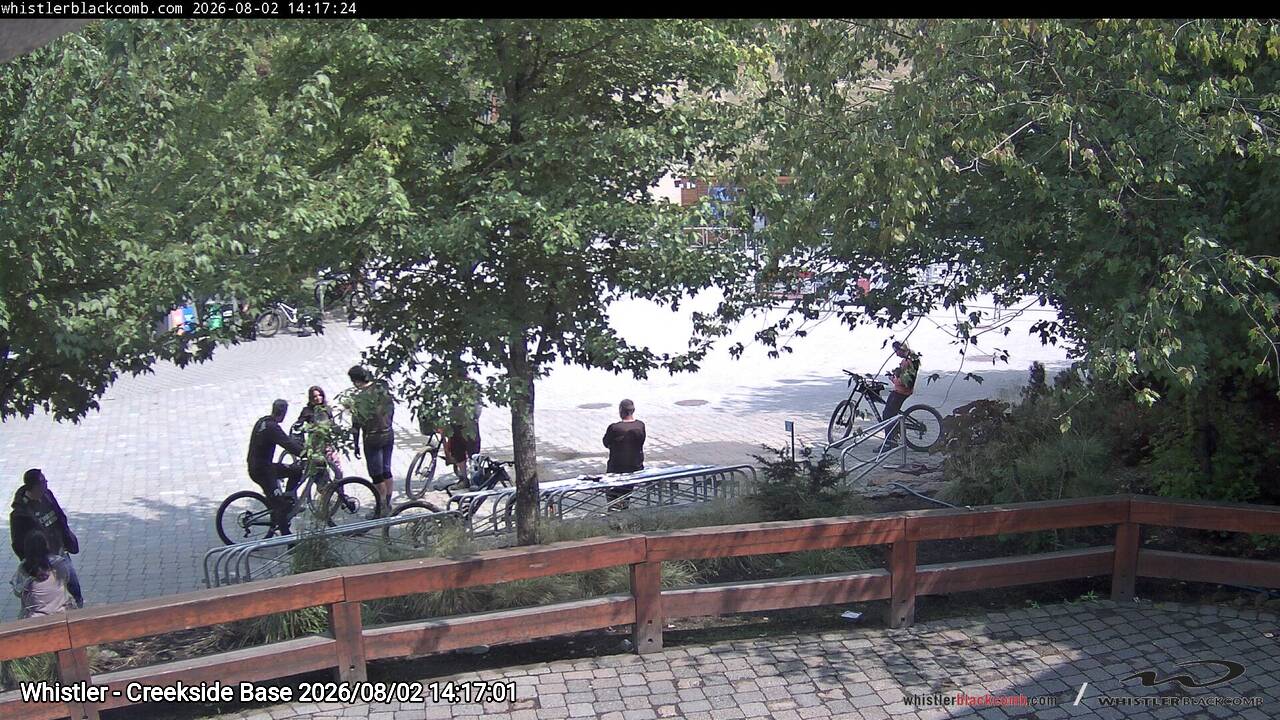 Webcam frame from Whistler - Creekside Base on 2026/08/02