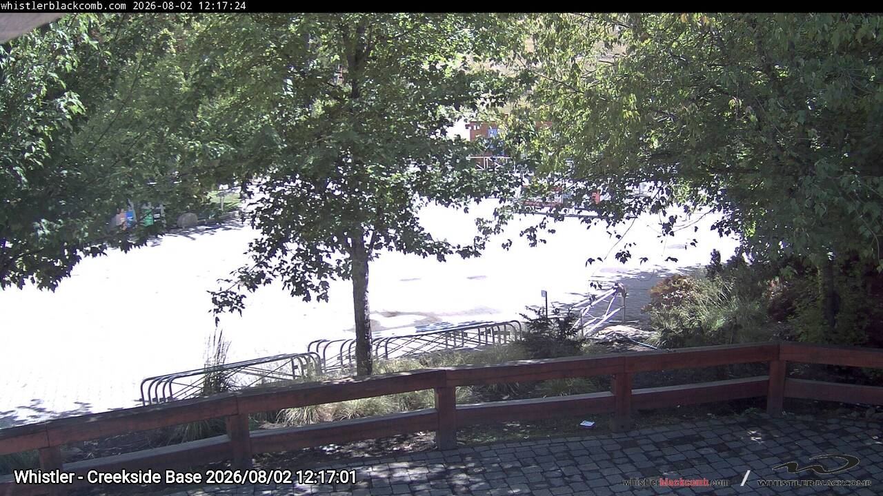 Webcam frame from Whistler - Creekside Base at 2026/08/02 12:00