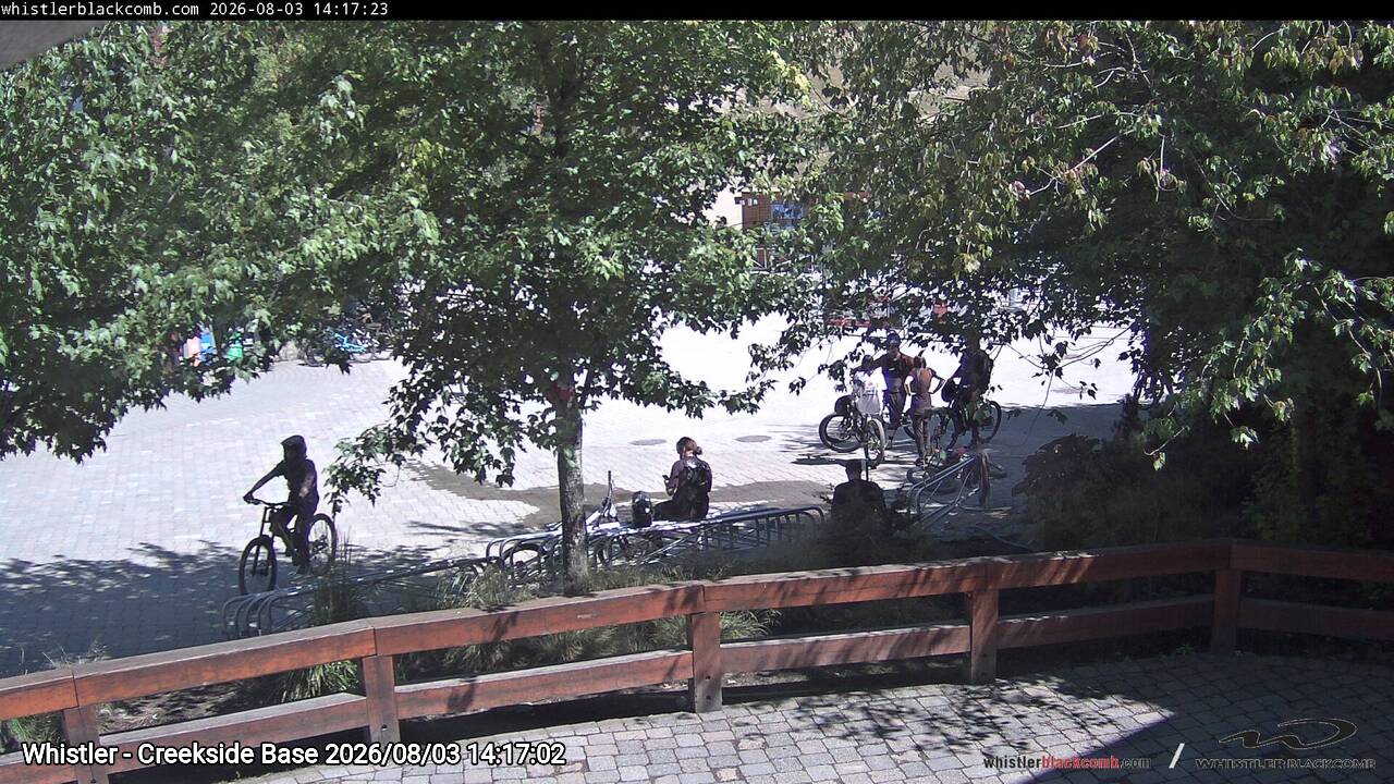 Webcam frame from Whistler - Creekside Base on 2026/08/03
