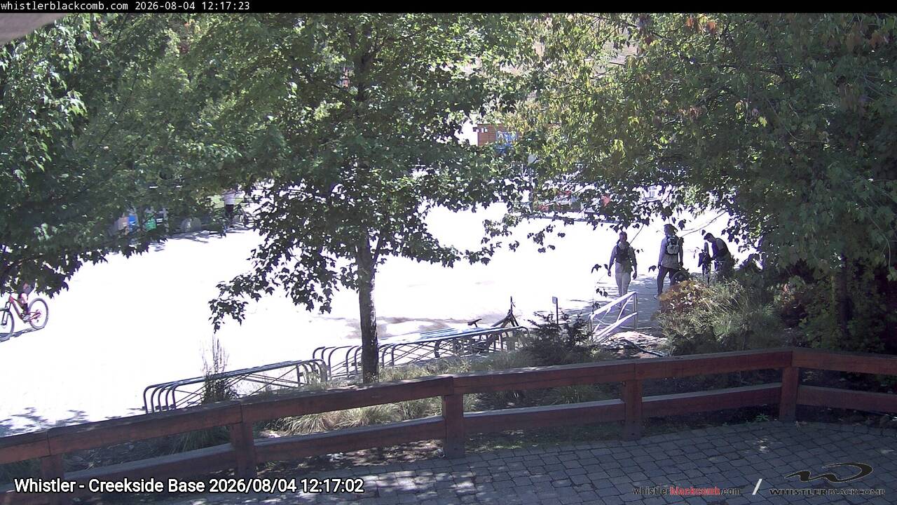 Webcam frame from Whistler - Creekside Base at 2026/08/04 12:00