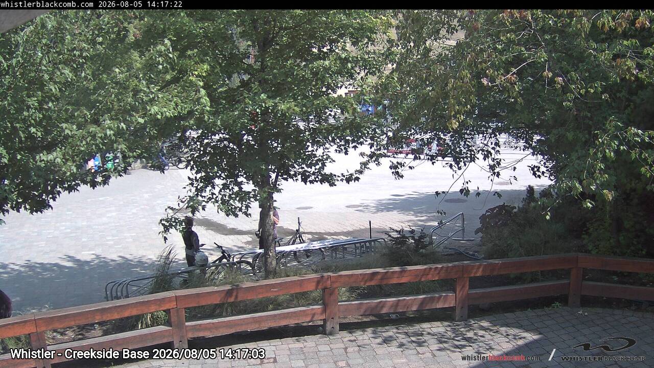 Webcam frame from Whistler - Creekside Base on 2026/08/05