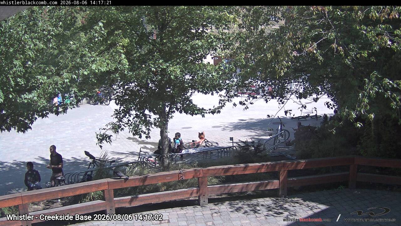 Webcam frame from Whistler - Creekside Base on 2026/08/06