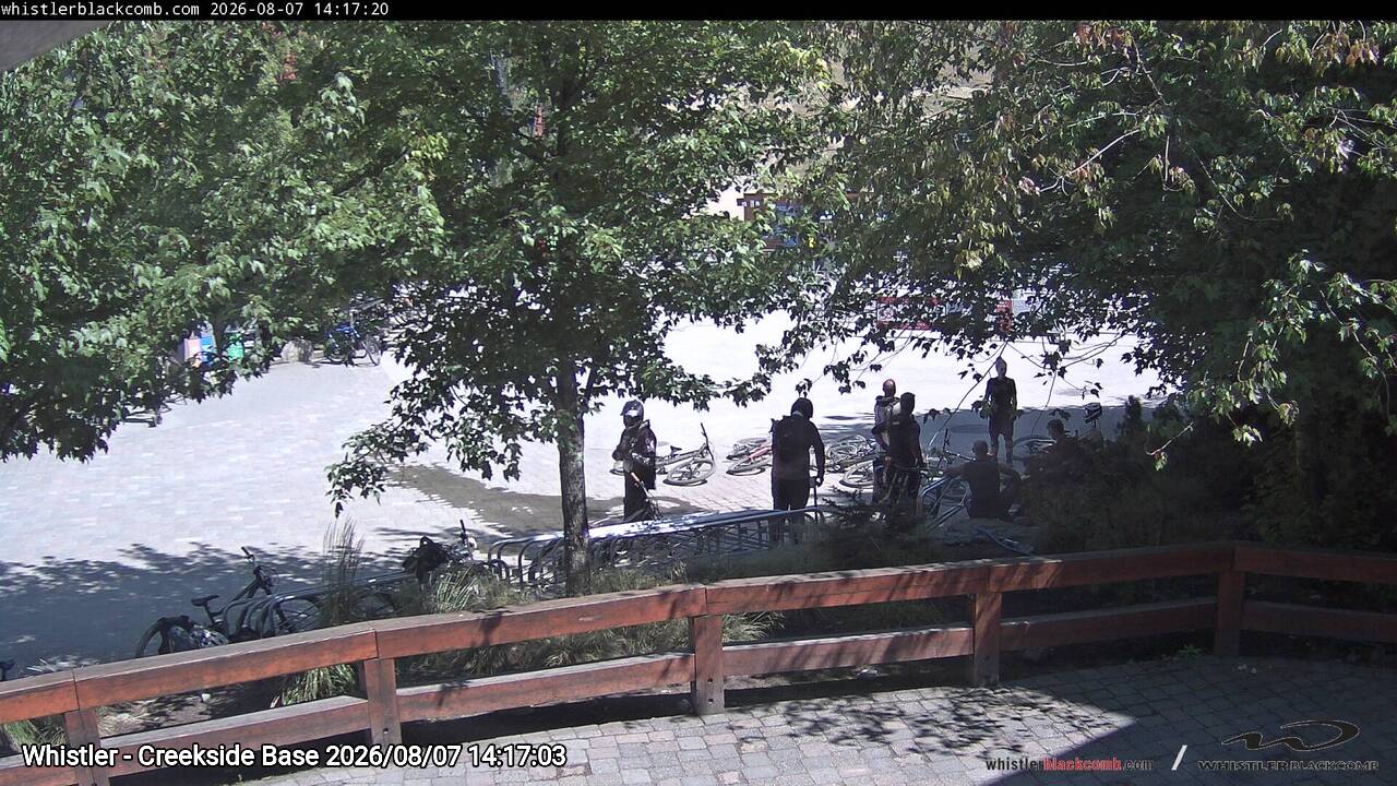 Webcam frame from Whistler - Creekside Base on 2026/08/07