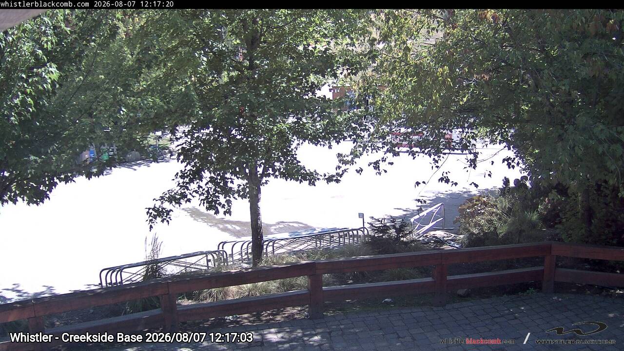 Webcam frame from Whistler - Creekside Base at 2026/08/07 12:00