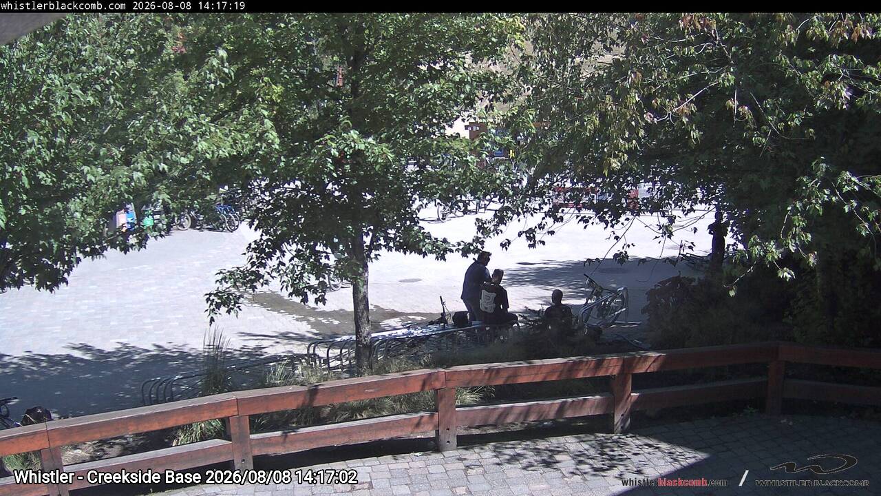 Webcam frame from Whistler - Creekside Base on 2026/08/08