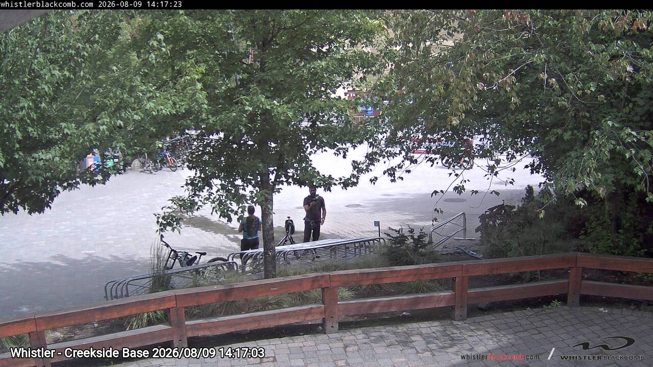 Webcam frame from Whistler - Creekside Base on 2026/08/09