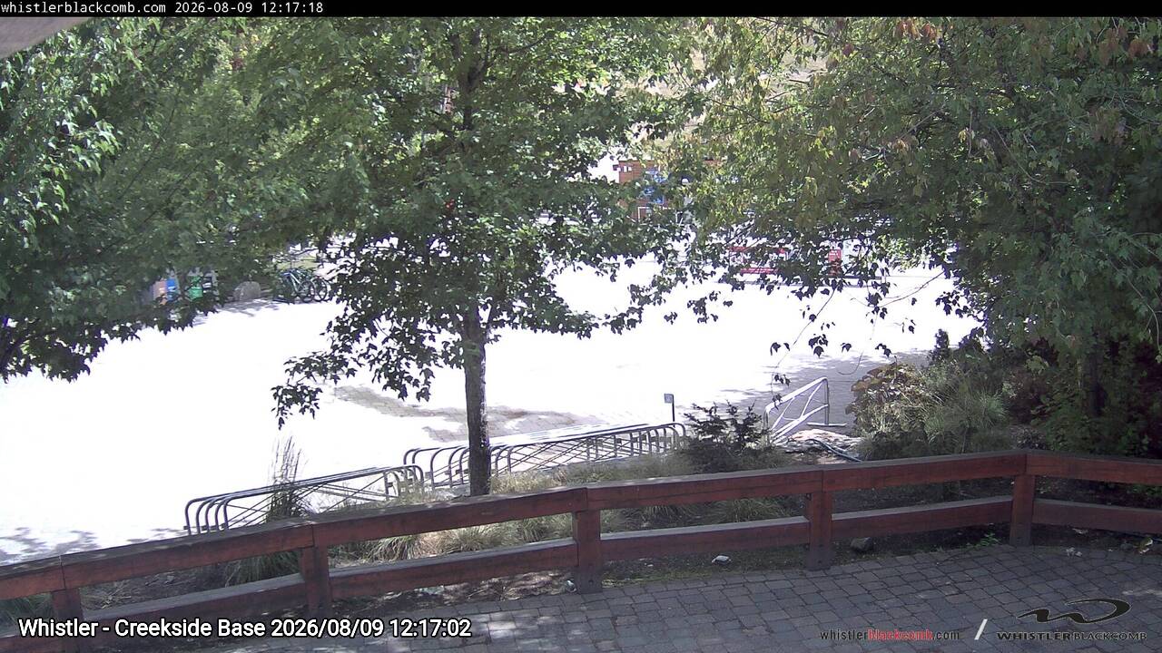 Webcam frame from Whistler - Creekside Base at 2026/08/09 12:00