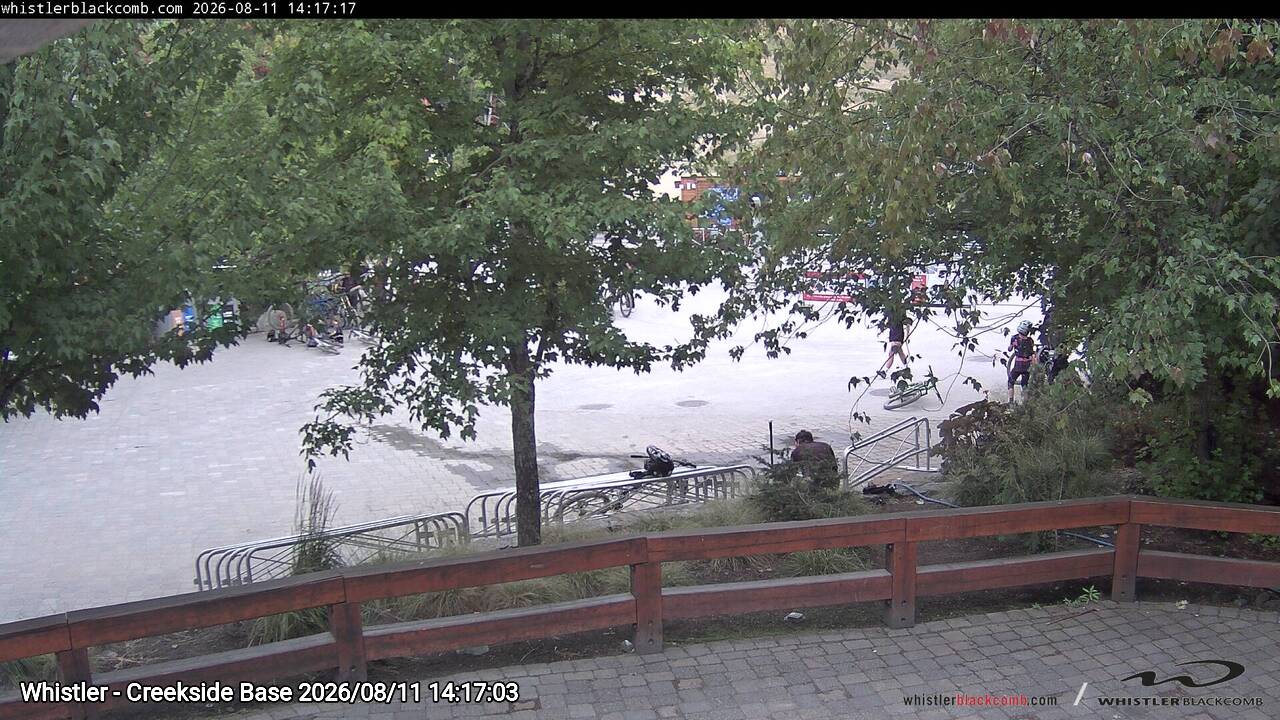 Webcam frame from Whistler - Creekside Base on 2026/08/11