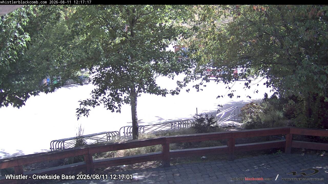 Webcam frame from Whistler - Creekside Base at 2026/08/11 12:00