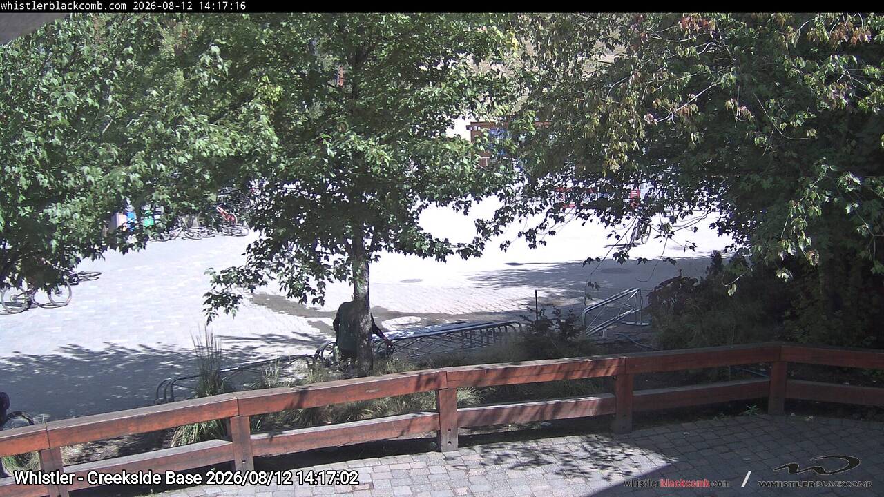 Webcam frame from Whistler - Creekside Base on 2026/08/12
