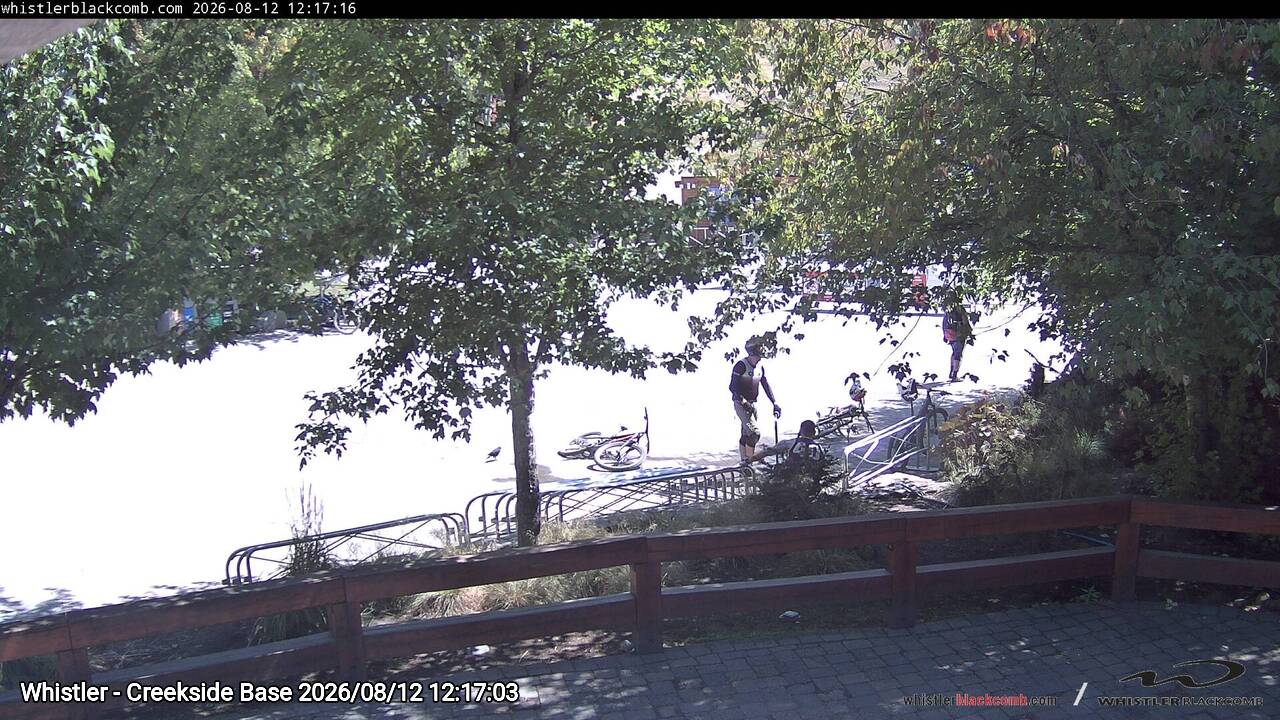 Webcam frame from Whistler - Creekside Base at 2026/08/12 12:00