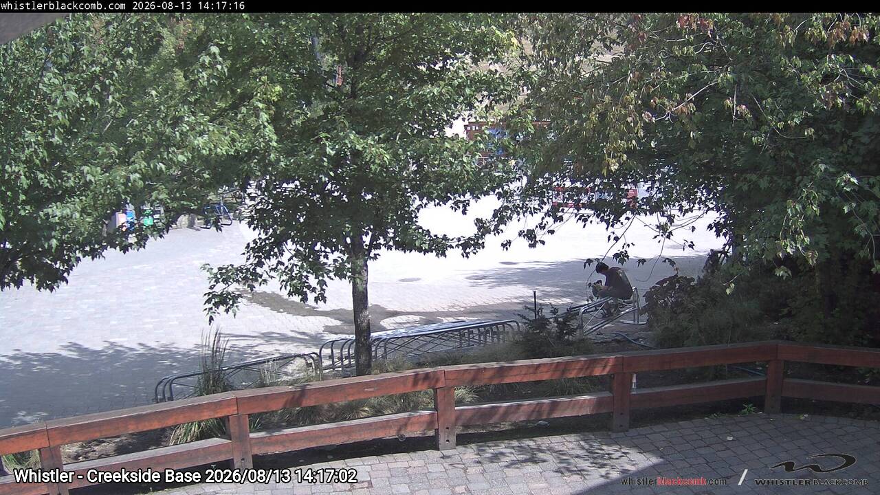 Webcam frame from Whistler - Creekside Base on 2026/08/13