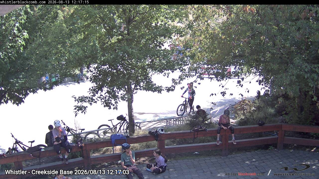 Webcam frame from Whistler - Creekside Base at 2026/08/13 12:00