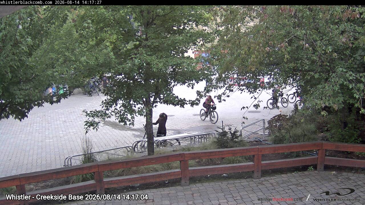 Webcam frame from Whistler - Creekside Base on 2026/08/14