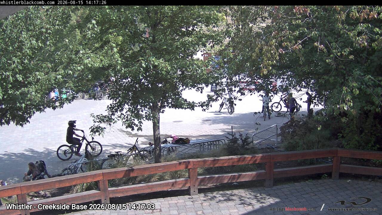 Webcam frame from Whistler - Creekside Base on 2026/08/15