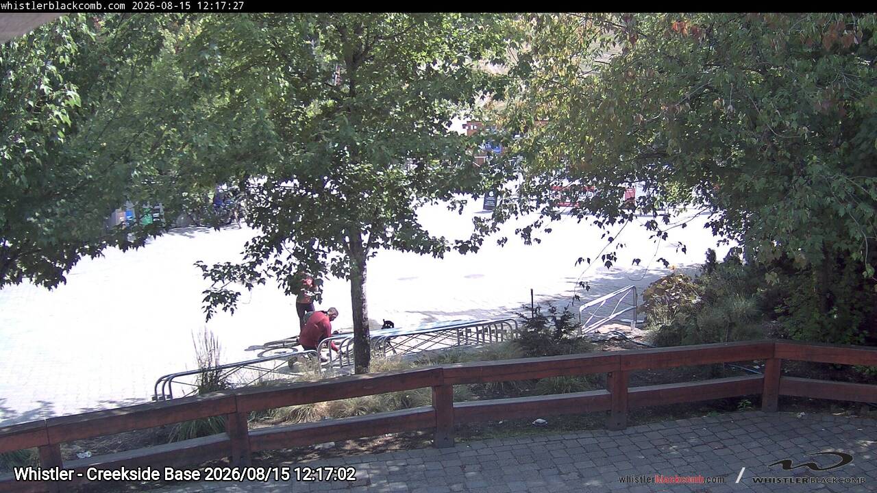 Webcam frame from Whistler - Creekside Base at 2026/08/15 12:00