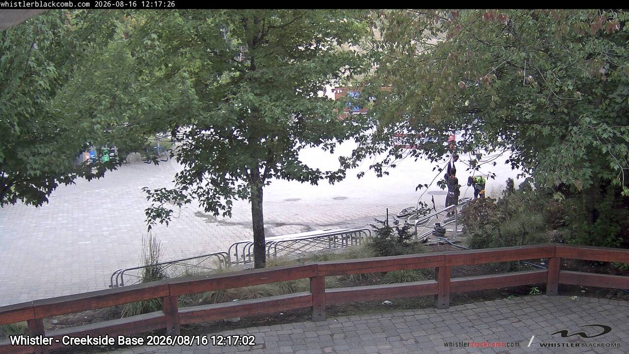 Webcam frame from Whistler - Creekside Base at 2026/08/16 12:00