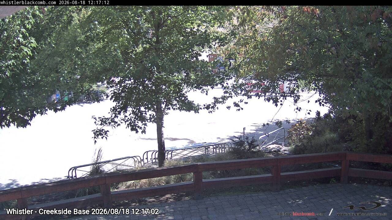 Webcam frame from Whistler - Creekside Base at 2026/08/18 12:00
