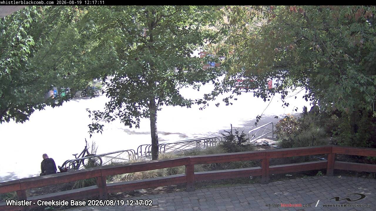 Webcam frame from Whistler - Creekside Base at 2026/08/19 12:00