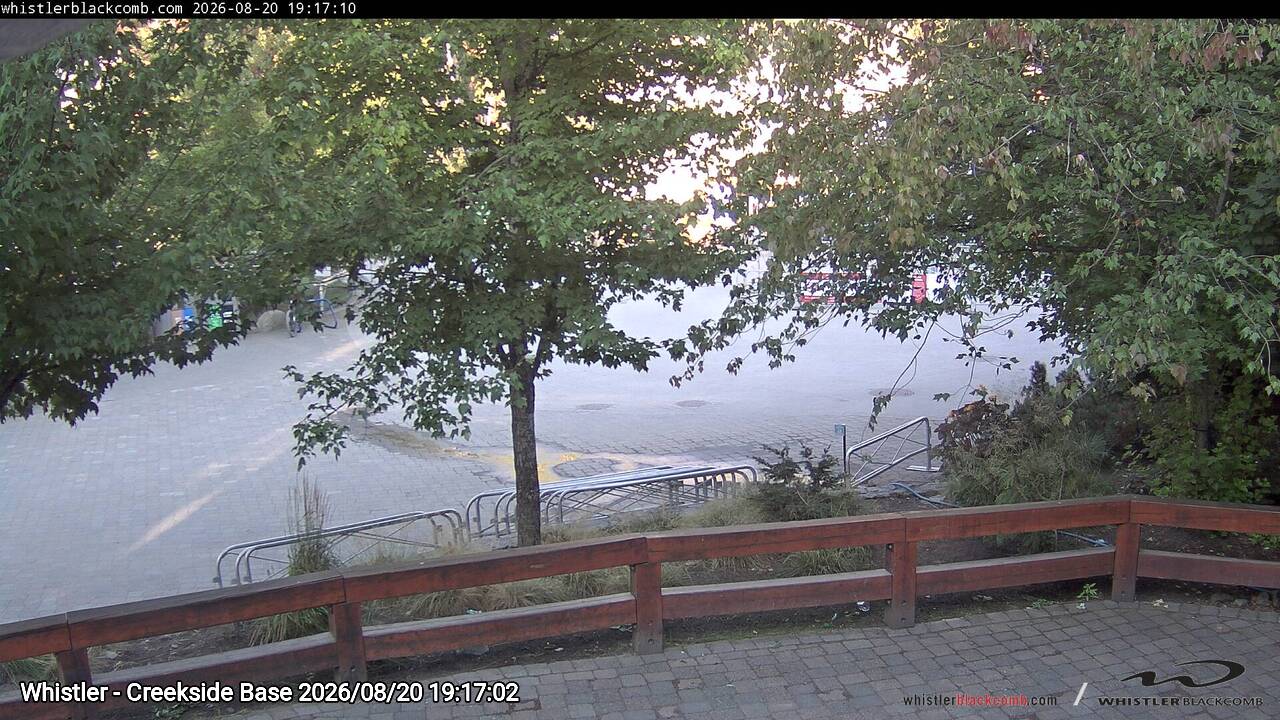Webcam frame from Whistler - Creekside Base at 2026/08/20 19:00