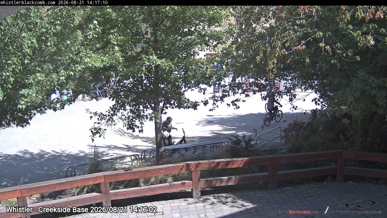 Webcam frame from Whistler - Creekside Base on 2026/08/21