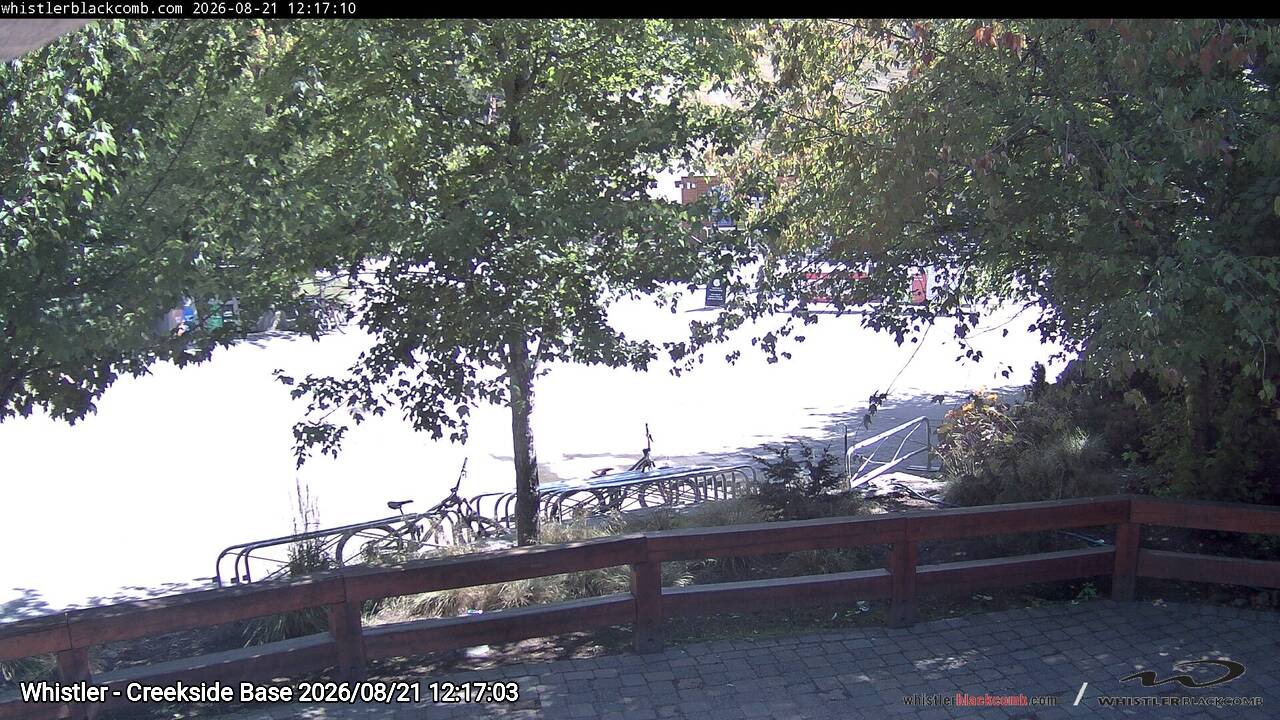 Webcam frame from Whistler - Creekside Base at 2026/08/21 12:00