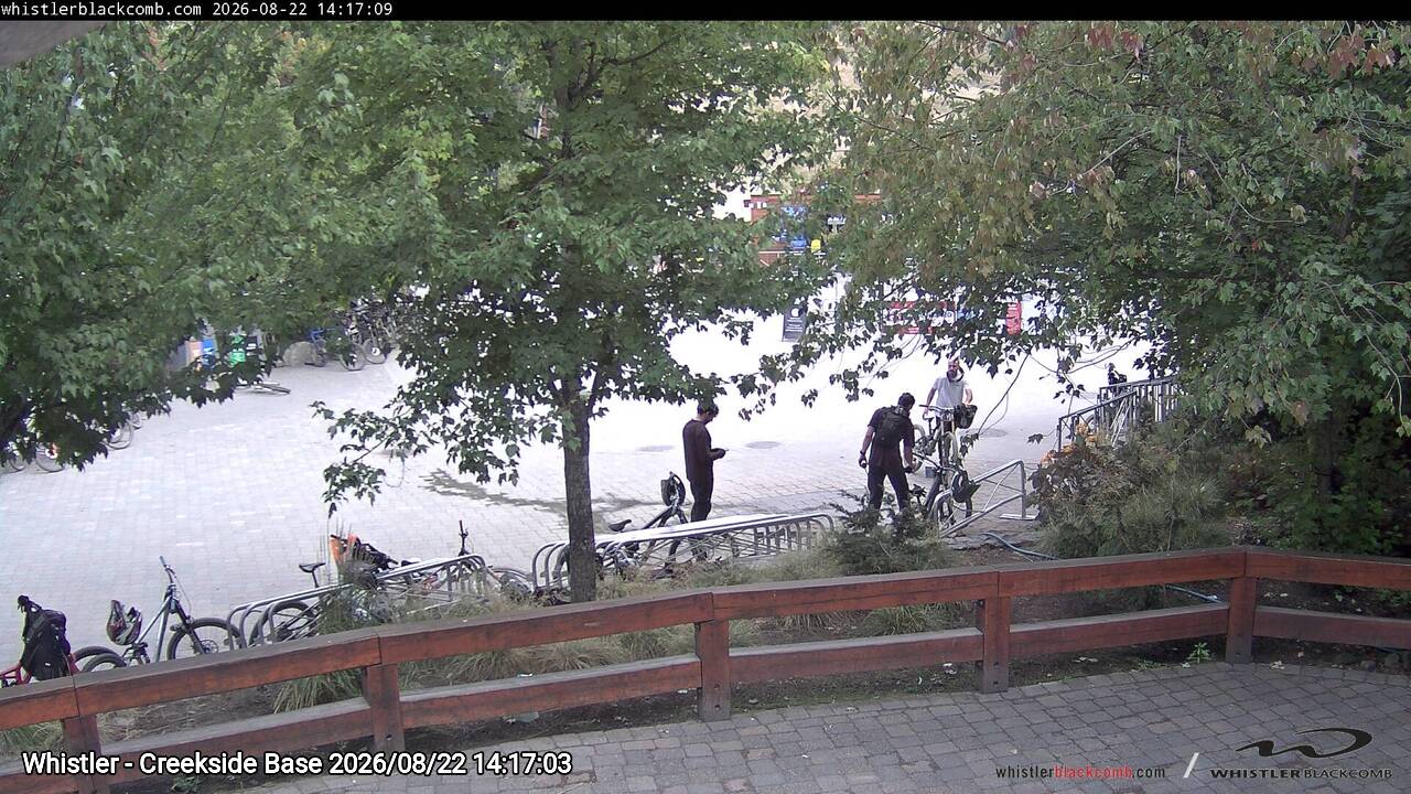 Webcam frame from Whistler - Creekside Base on 2026/08/22