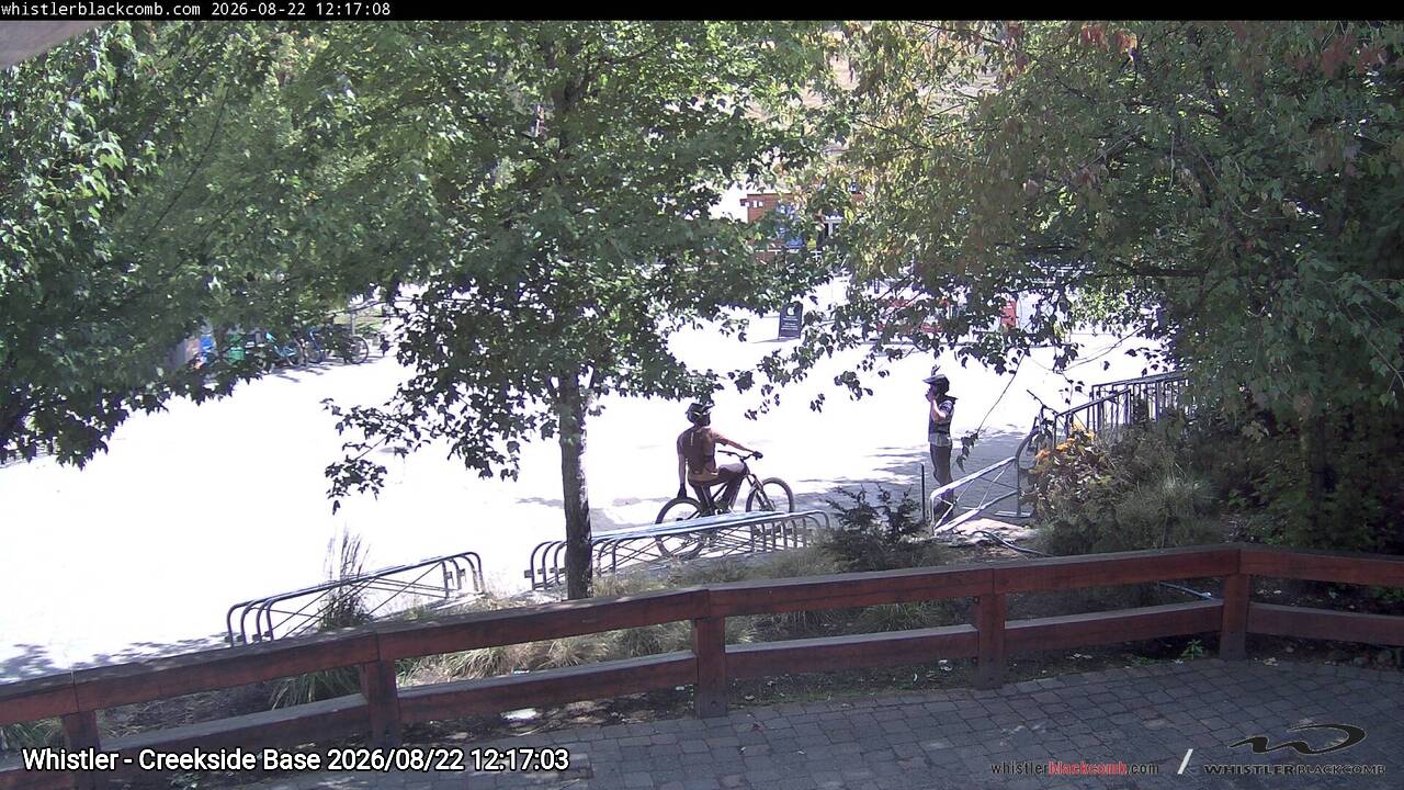 Webcam frame from Whistler - Creekside Base at 2026/08/22 12:00