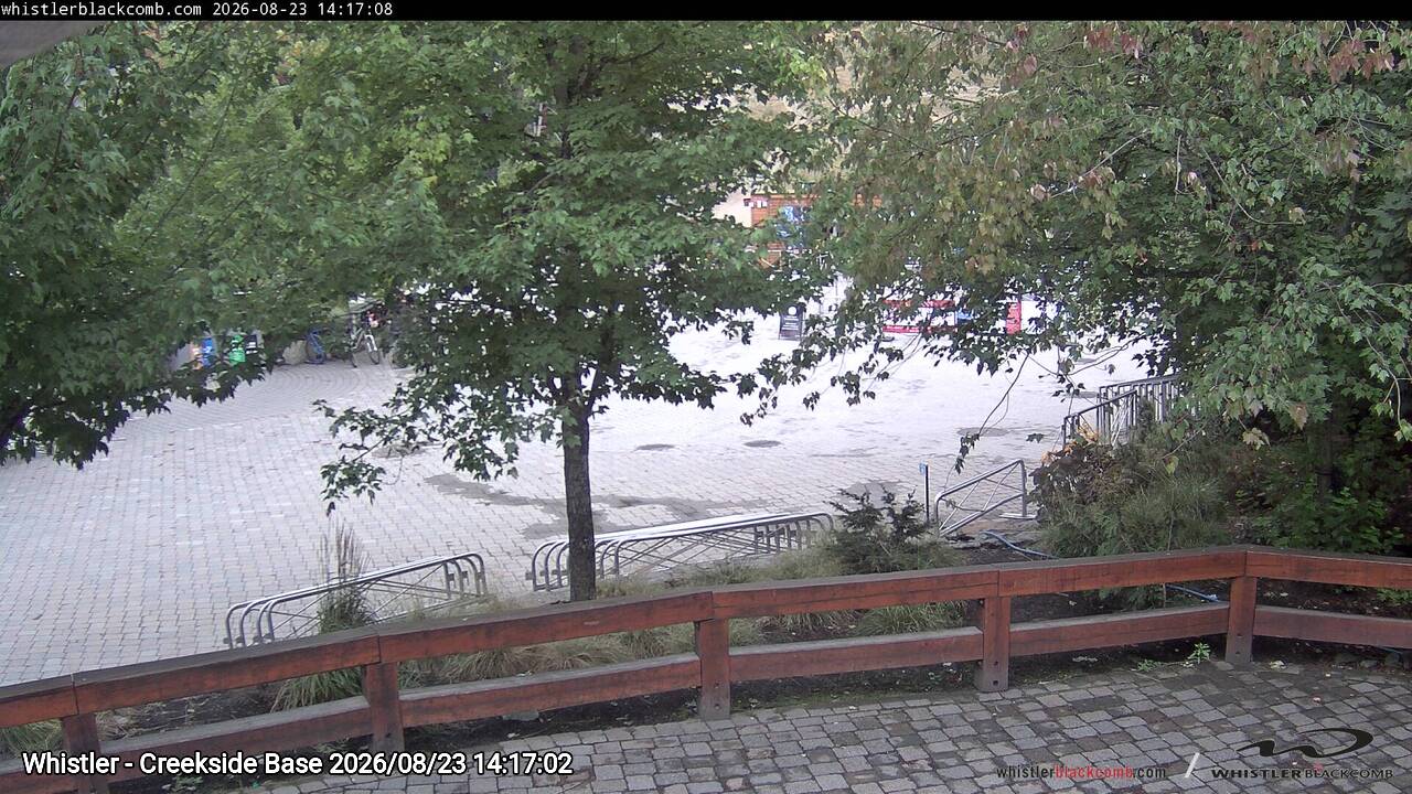 Webcam frame from Whistler - Creekside Base on 2026/08/23