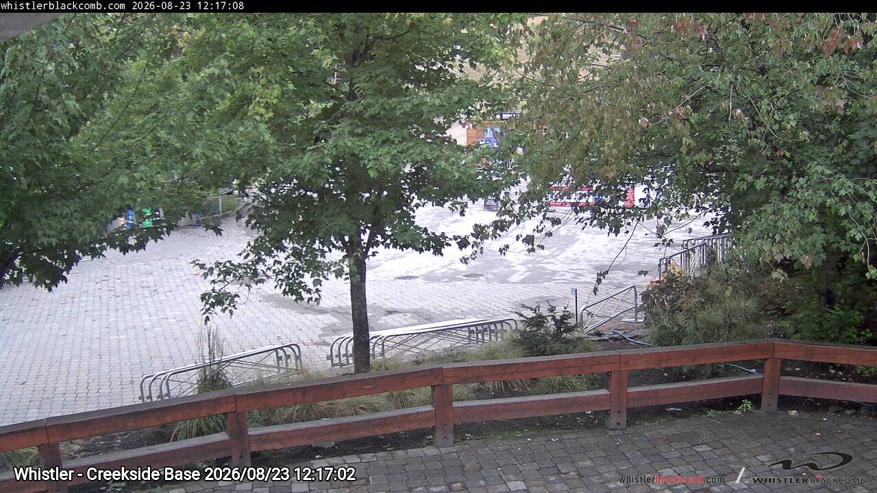 Webcam frame from Whistler - Creekside Base at 2026/08/23 12:00