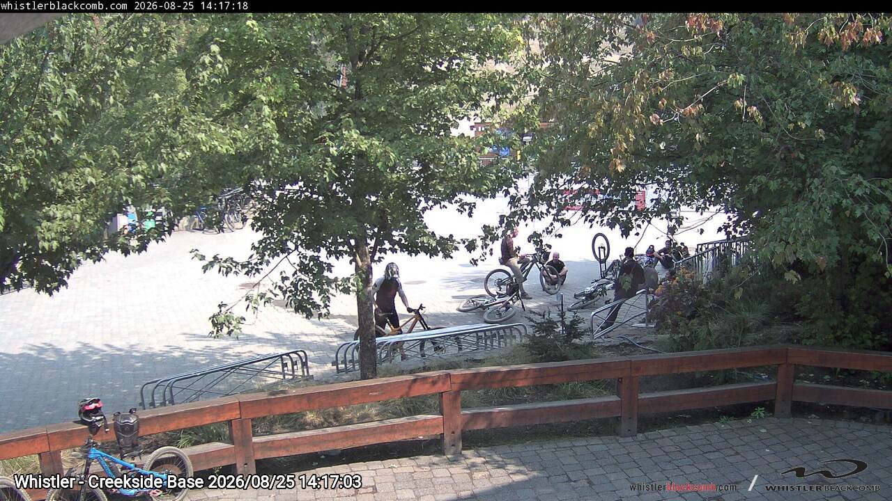 Webcam frame from Whistler - Creekside Base on 2026/08/25